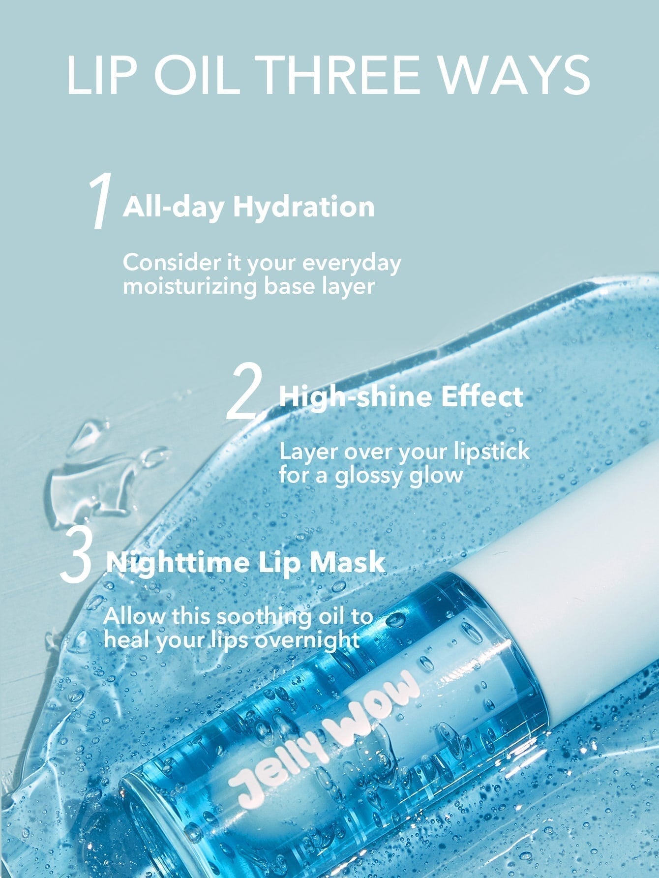 SHEGLAM Jelly Wow Hydrating Lip Oil-Mali-Blue Berry