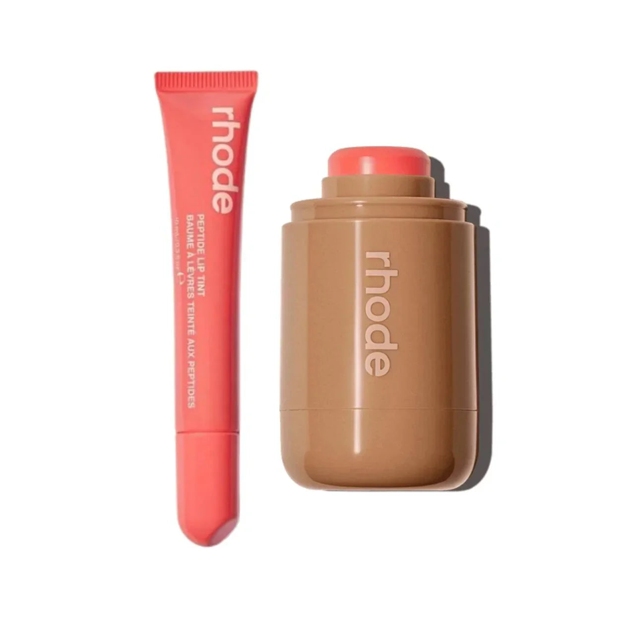 spicy marg Pocket Blush & peach pit Peptide Lip Tint Duo